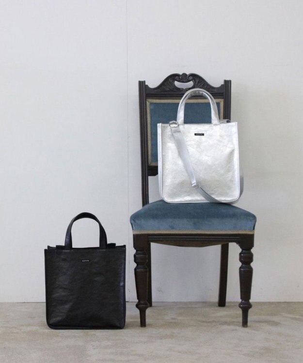 ROOTOTE 1032【木繊維軽量素材】EU.スクエア.メタリック-A 01：シルバー