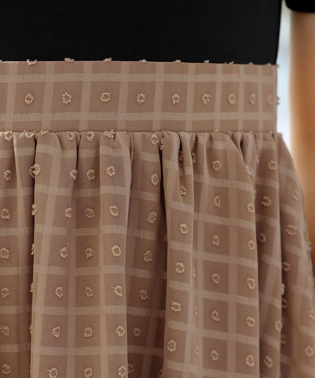 Tiaclasse 【洗える】異素材ドッキングワンピース ブラック×キャメル