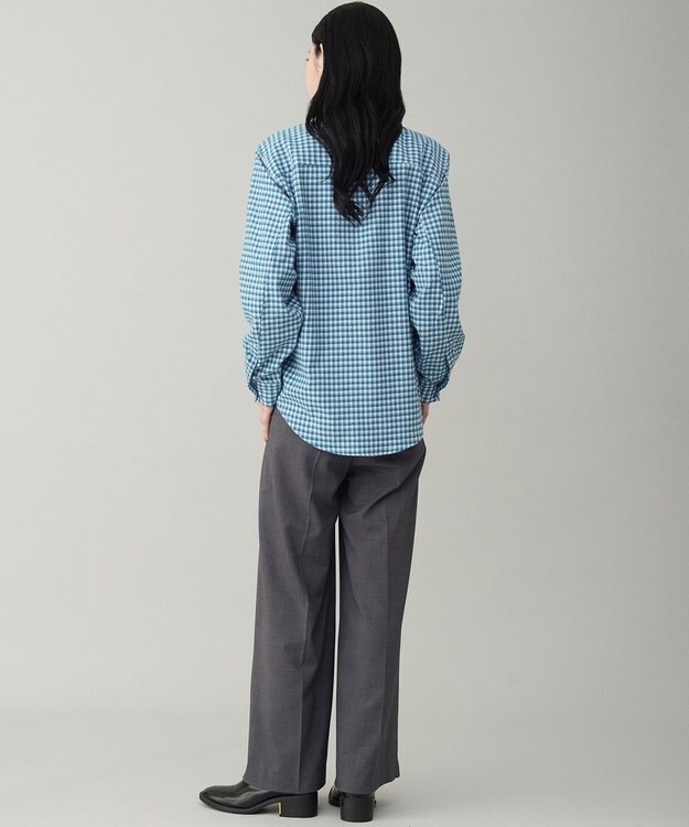 UNFILO MENS 【男女兼用】クリーンチェック ネルシャツ ブルーチェック