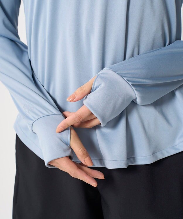 OP／FILA 【Kappa】水陸両用長袖フィットネスウェアウェア 上下３点セット ブルー