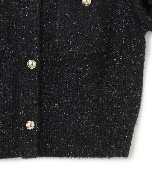 23区 【洗える】ブークレラメニット カーディガン ブラック系