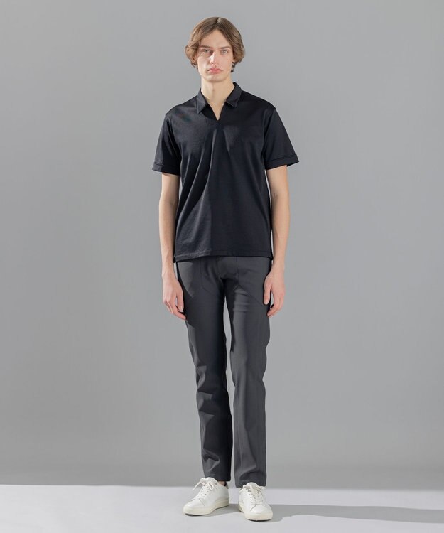 JOSEPH HOMME コットンナイロンテリー　スキッパー ブラック系