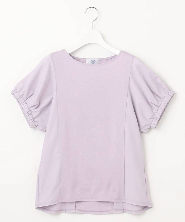 J.PRESS LADIES 【接触冷感・吸水速乾】MULTI EFFECT JERSEY フレンチスリーブ ドルマン カットソー ふじ色系