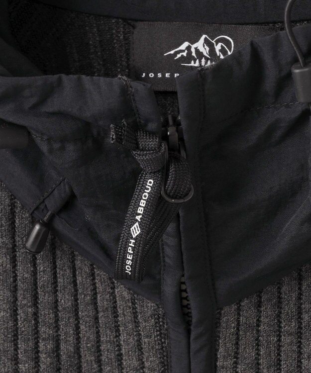 JOSEPH ABBOUD MOUNTAIN 【チクチクしない/ストレッチ】SNOWYコンビパーカー グレー系