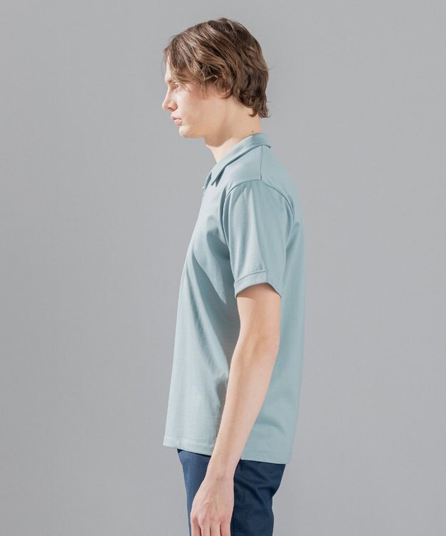 JOSEPH HOMME コットンナイロンテリー　スキッパー スカイブルー系