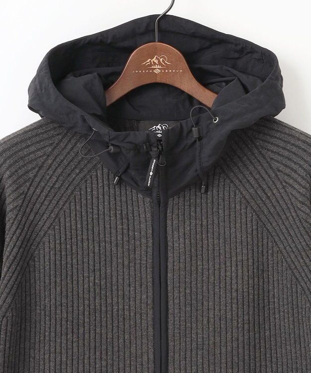 JOSEPH ABBOUD MOUNTAIN 【チクチクしない/ストレッチ】SNOWYコンビパーカー グレー系