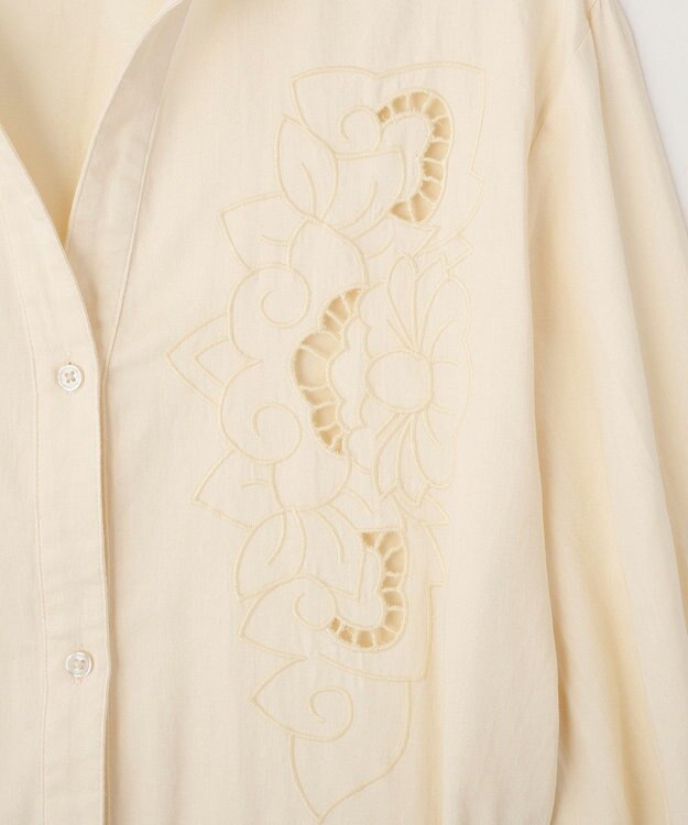 CRAFT STANDARD BOUTIQUE インド製 カットワークシシュウワンピース Natural