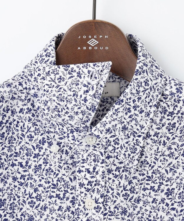 JOSEPH ABBOUD 【吸水速乾/イージーケア】シャンブレープリント ジャージ シャツ ホワイト系5