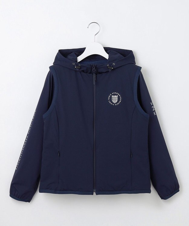 23区GOLF 【WOMEN】マルチウェイ ブルゾン＆リバーシブルベスト セットアイテム　気温の変化に対応 ネイビー系