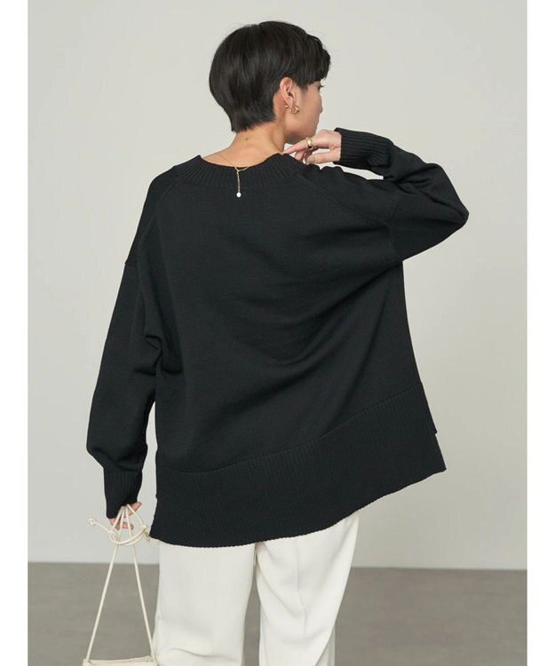 AMERICAN HOLIC エコカルットＶネックプルオーバー Black