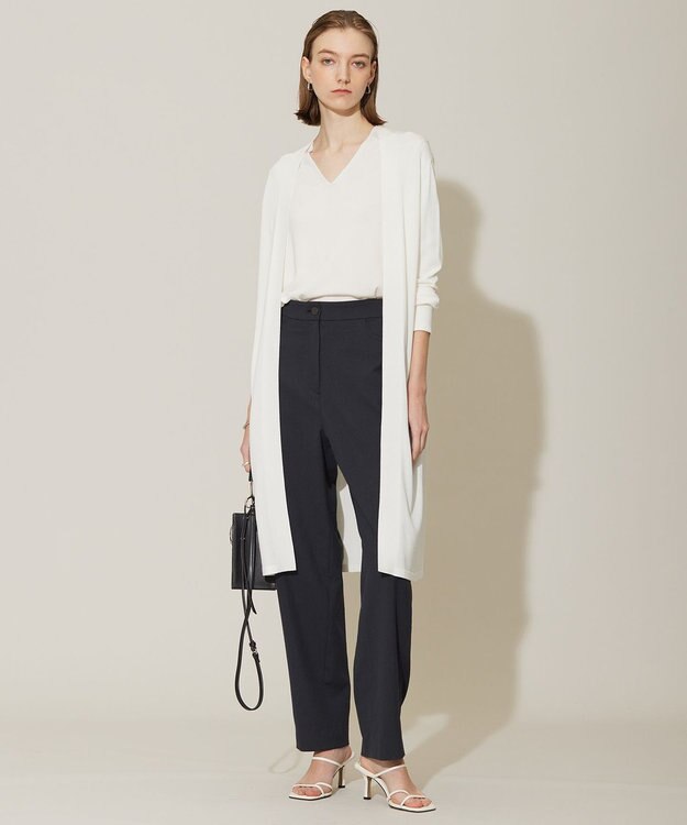 ICB 【WEB限定カラーあり・接触冷感・UVケア・洗える】 シンセティックハイゲージ ロングカーディガン オフホワイト系