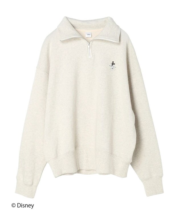 CRAFT STANDARD BOUTIQUE 【Ｄｉｓｎｅｙ】Ｈａｌｆ　Ｚｉｐ　Ｓｗｅａｔ Oatmeal