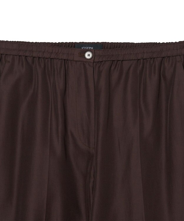 JOSEPH ソフトコットンシルク　クロップドトラウザーズ Ebony
