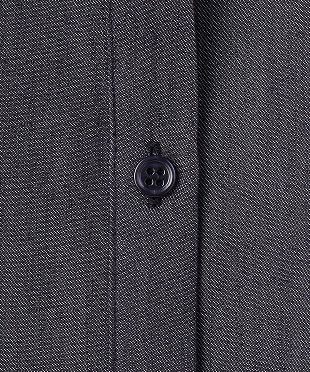 ICB 【洗える】リアクティブソフトデニム バンドカラーシャツ インディゴ系