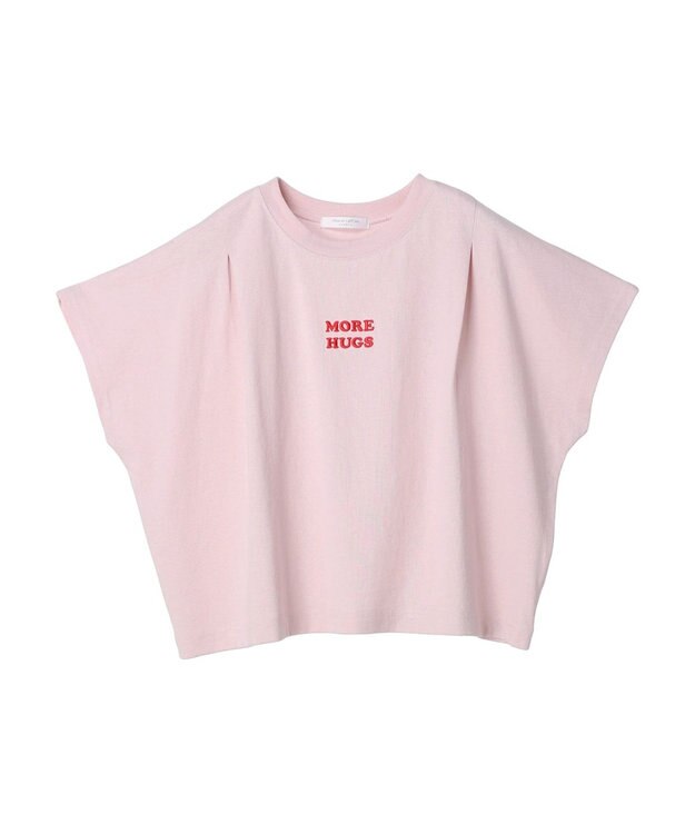 Green Parks ワンポイント刺繍タックＴシャツ Pink