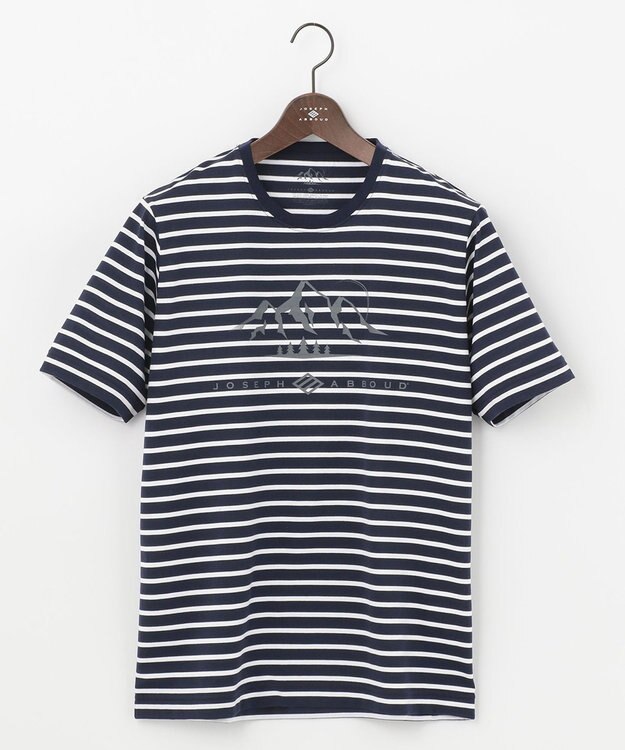 JOSEPH ABBOUD MOUNTAIN 【UNISEX】ギザンティ天竺ボーダー Tシャツ ネイビー系2