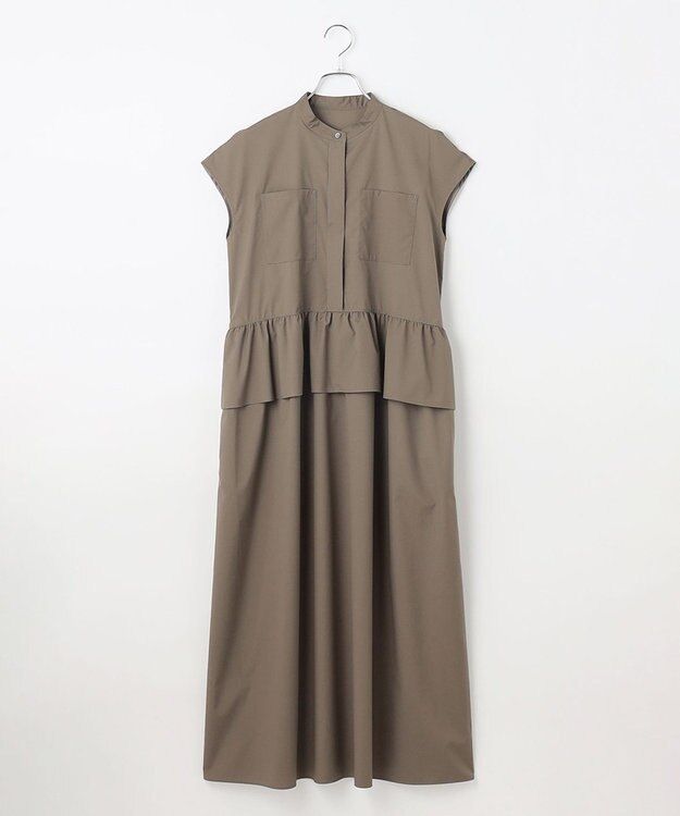 #Newans 【洗える】ラウンドフリルワンピース カーキ