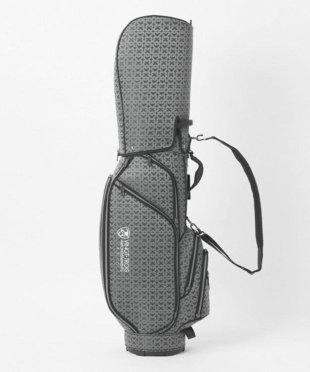 23区GOLF 【UNISEX】モノグラムライトキャディバッグ　ベテランゴルファーにもおすすめなモダンデザイン ブラック系5