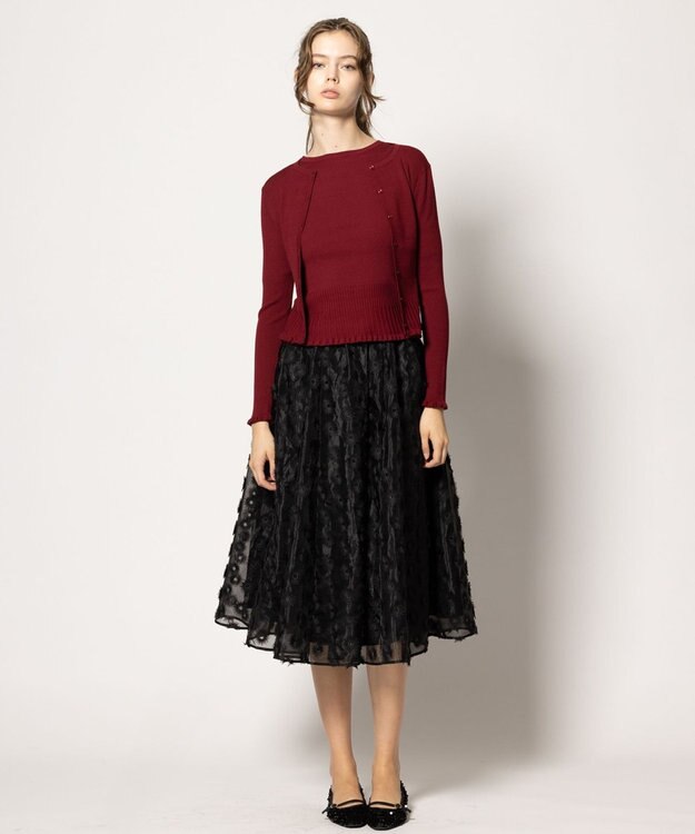 TOCCA 【洗える】RESONATE カーディガン ボルドー系