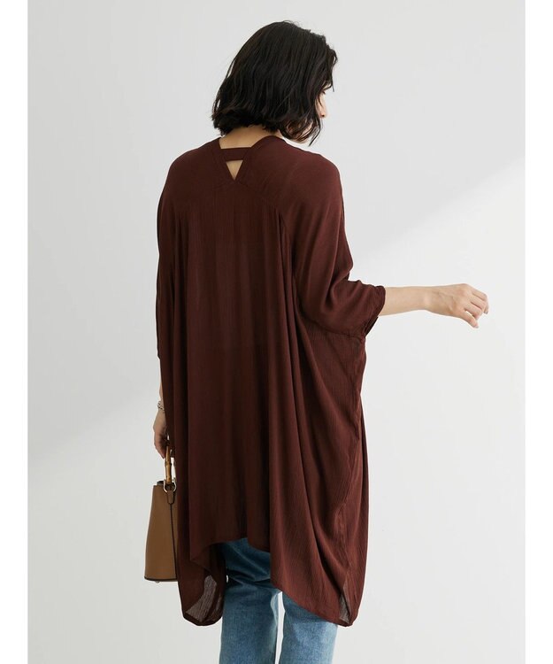 Green Parks Ｉ　レーヨンクレープチュニック Brown