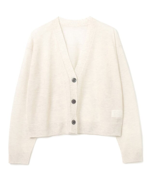 UNFILO ラメシアー カーディガン グレージュ