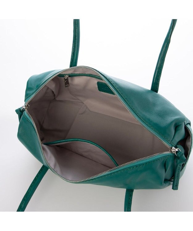 UNBILLION ペルケ perche / ソフトレザーワイドボストントート グリーン