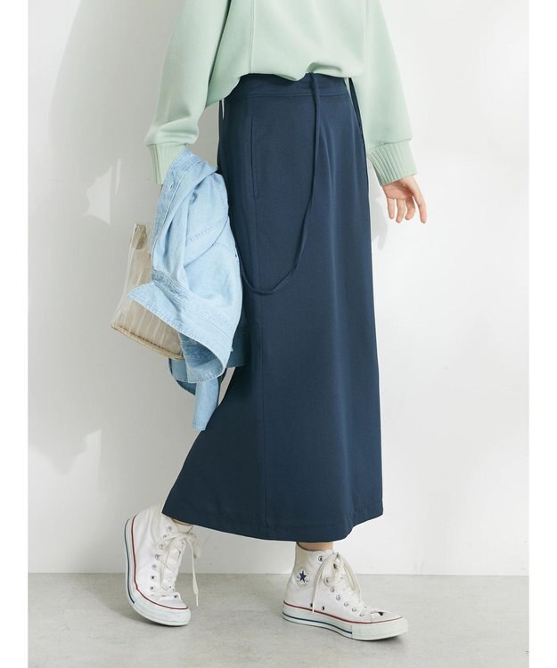 CRAFT STANDARD BOUTIQUE ジョーゼットタイトスカート Navy