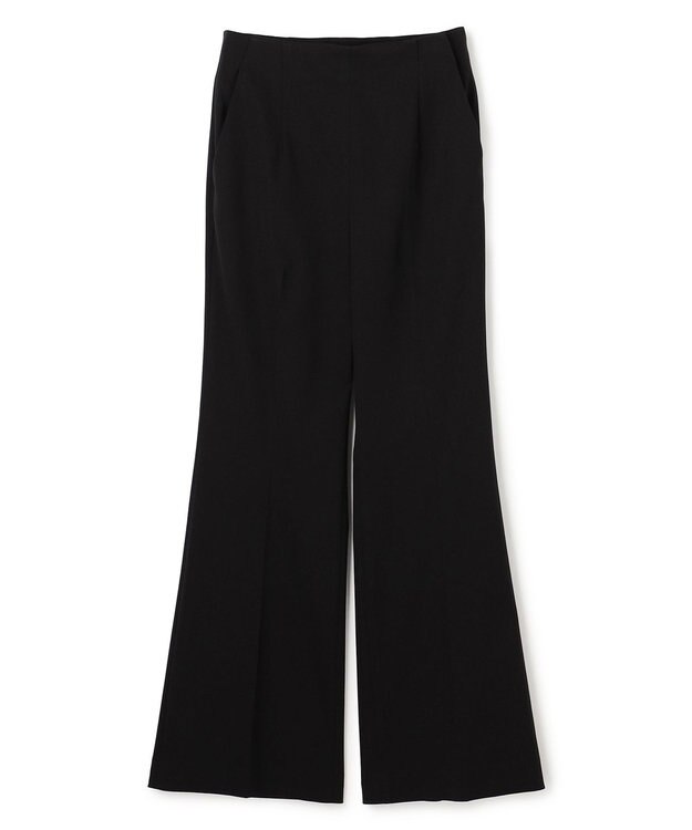 BEIGE， 【洗える】DELANO / ハイストレッチフレアパンツ Black