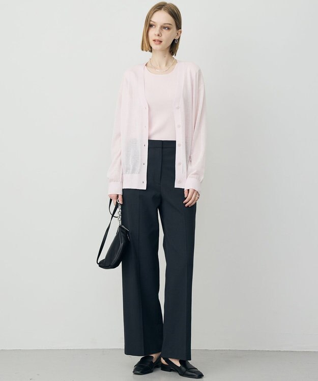 ICB 【先行予約】 リネンブレンドシアー カーディガン ライトピンク