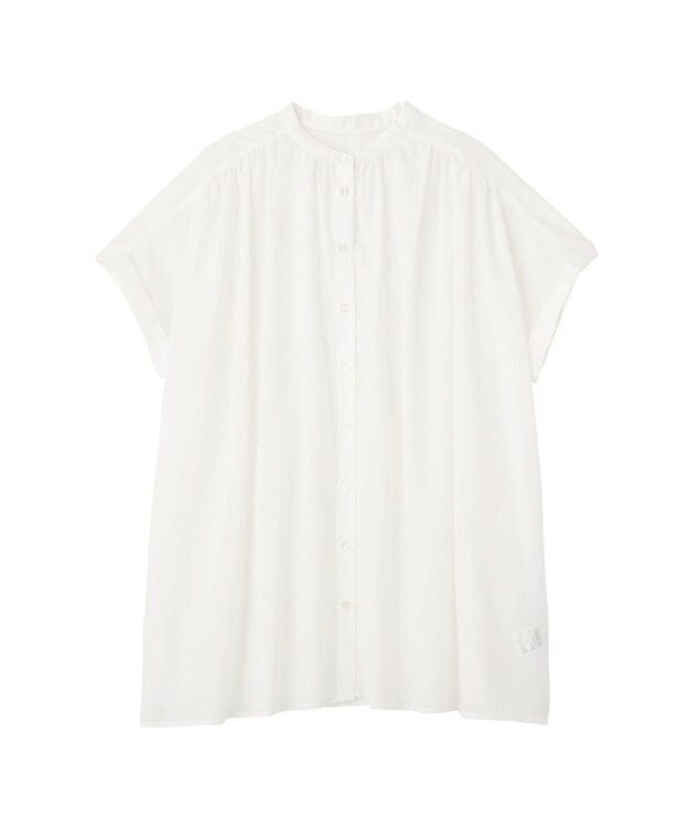 AMERICAN HOLIC 【予約】【WEB限定】イージーケア+接触冷感 フレンチスリーブギャザーシャツ Ivory