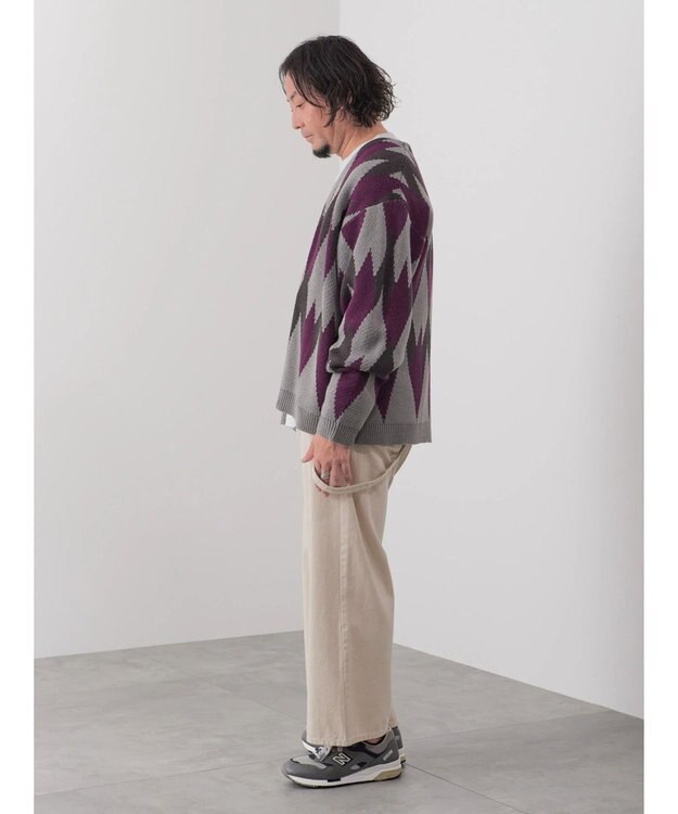 CRAFT STANDARD BOUTIQUE 【男女兼用】アーガイル柄カーディガン Purple
