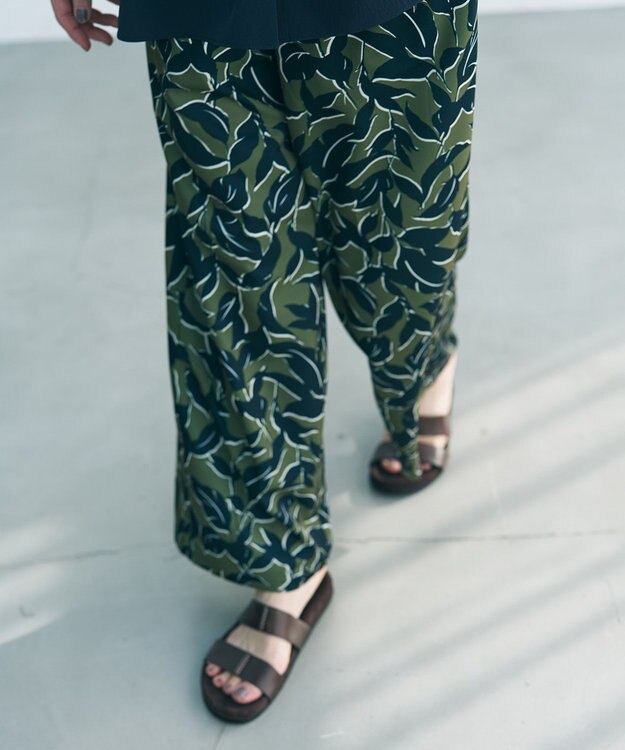 UNFILO 【ウエストゴム】プリント イージーパンツ ボタニカル