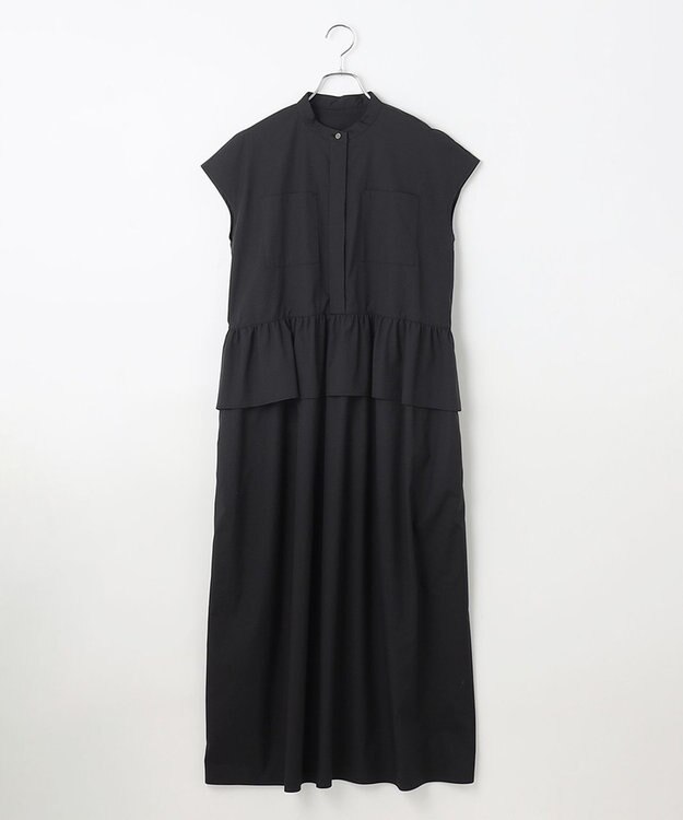 #Newans 【洗える】ラウンドフリルワンピース ブラック