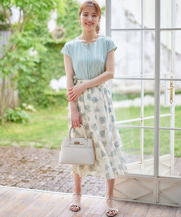 ANY SIS 【吸水速乾・UVケア・接触冷感】コンフォートジャージークリアフレンチスリーブ カットソー ミント