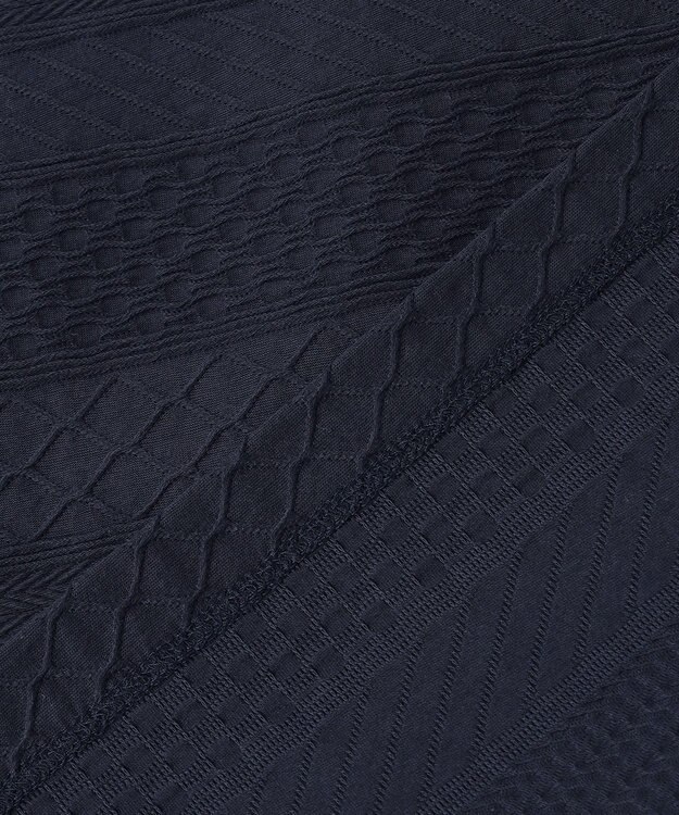 JOSEPH HOMME ジャガードボーダー　クルーネックTシャツ ネイビー系3