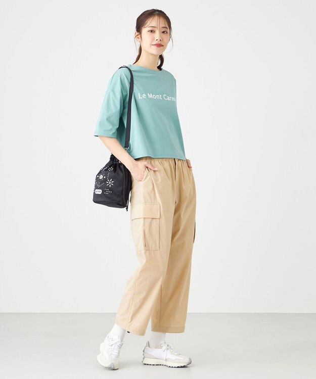 SHARE PARK LADIES 【撥水・UVカット・ストレッチ・軽量 】ナイロンカーゴパンツ（Mサイズ） ベージュ系