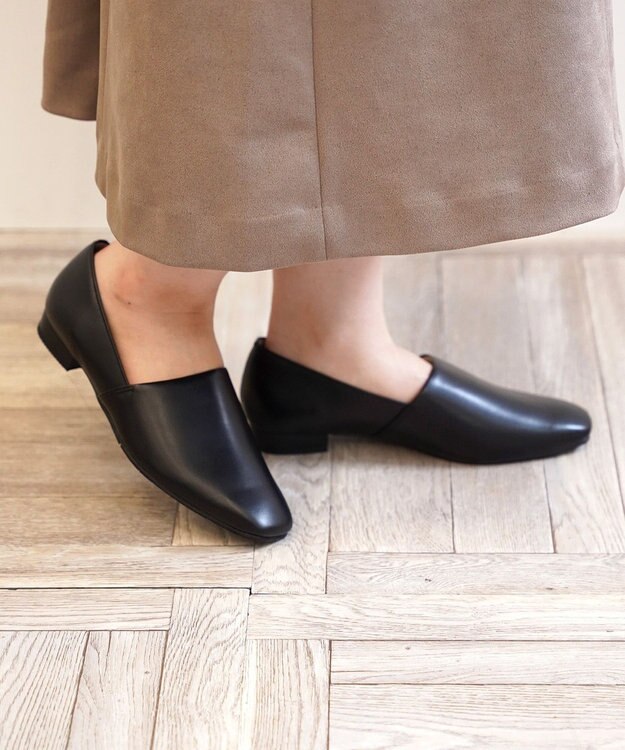 Pointer 日本製 サイドVカットパンプス ブラック