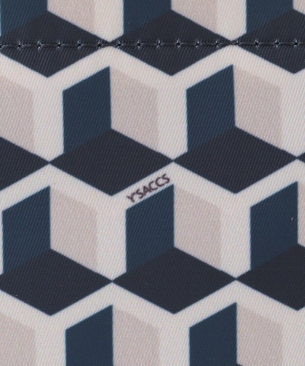 Y'SACCS キュービックモノグラム　スクエアショルダー ネイビー