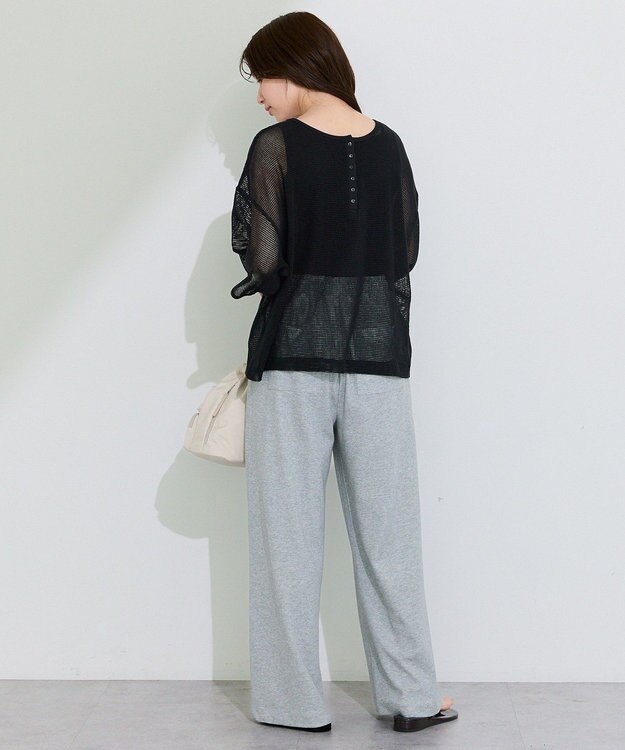 Green Parks 前後２ｗａｙコットンメッシュプルオーバー Black