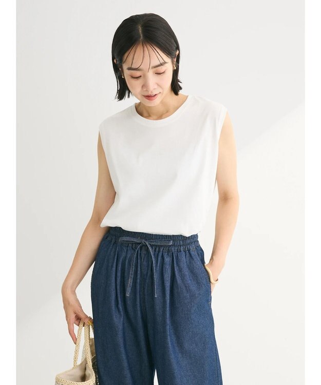 Green Parks 汗染み防止ノースリーブプルオーバー Off White