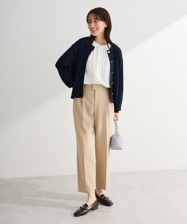 Green Parks アンチピリング金ボタンニットカーディガン Navy