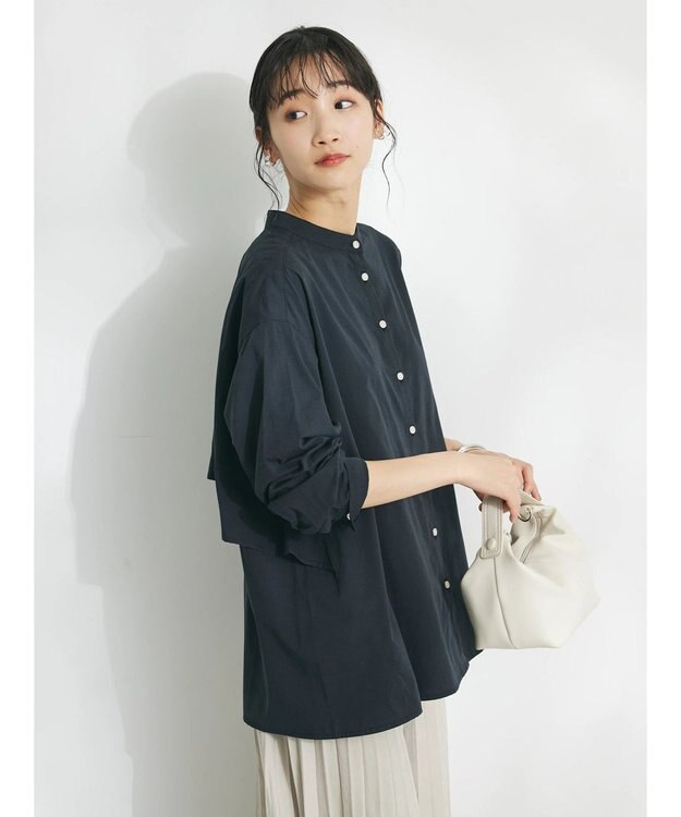 CRAFT STANDARD BOUTIQUE バックフリルシャツ Black