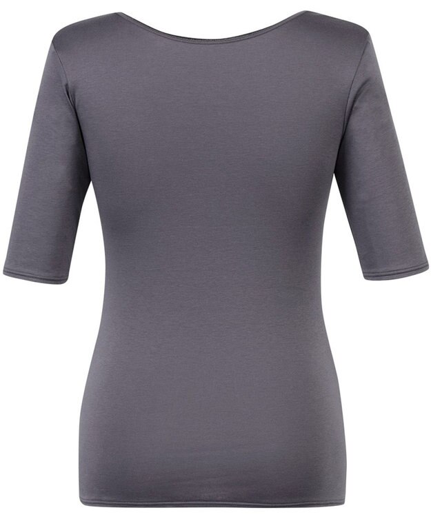 Wing あったかインナー 綿100％ 毛玉になりにくい 型くずれしにくい 【綿の贅沢 リッチ】 5分袖 半袖 秋 冬 EL4582 ウイング／ワコール バイオレット