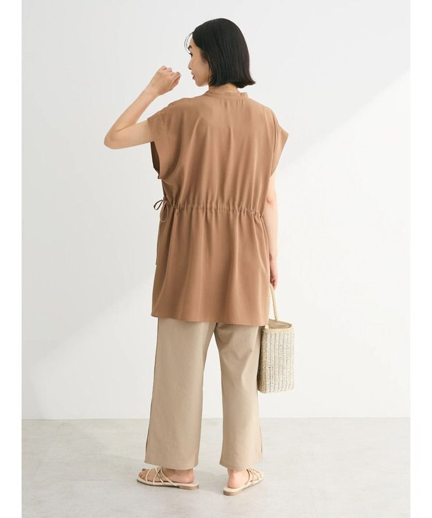 Green Parks ウエストドロストフレンチスリーブチュニック Light Brown