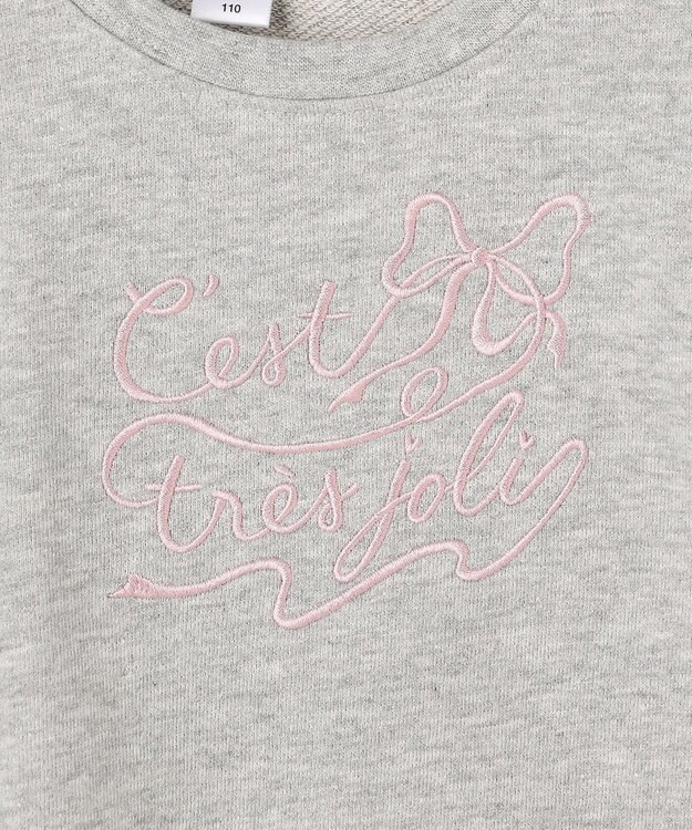 ANY KIDS 袖リボン トレーナー グレー