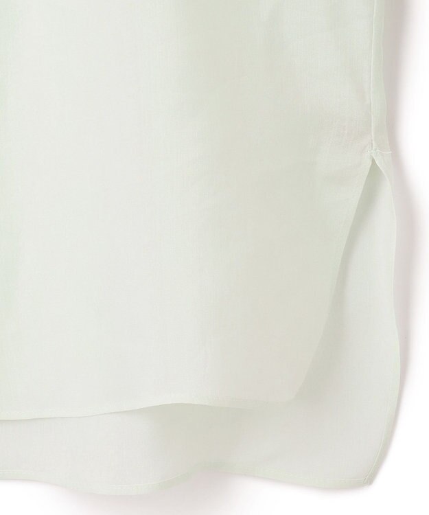 BEIGE， PAULINE / レザーコンビブラウス Mint x Camel