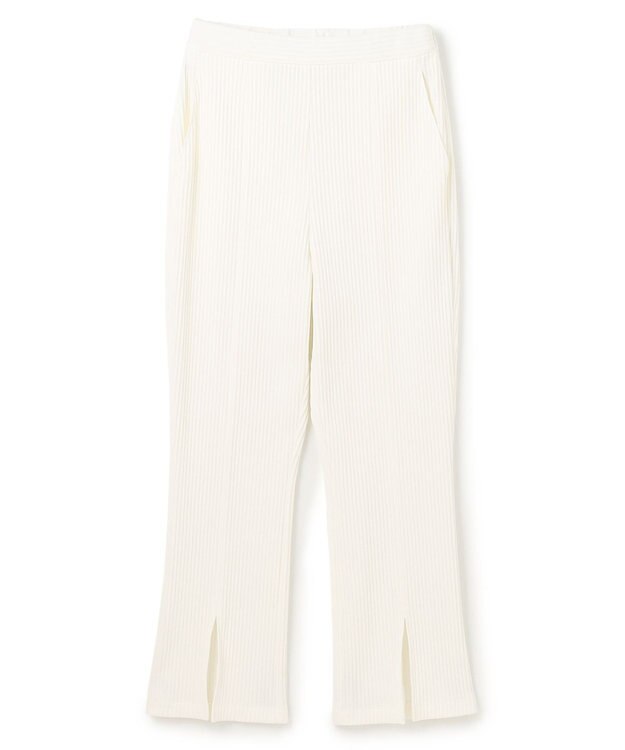 uncrave プリーツリブ スリットパンツ オフ