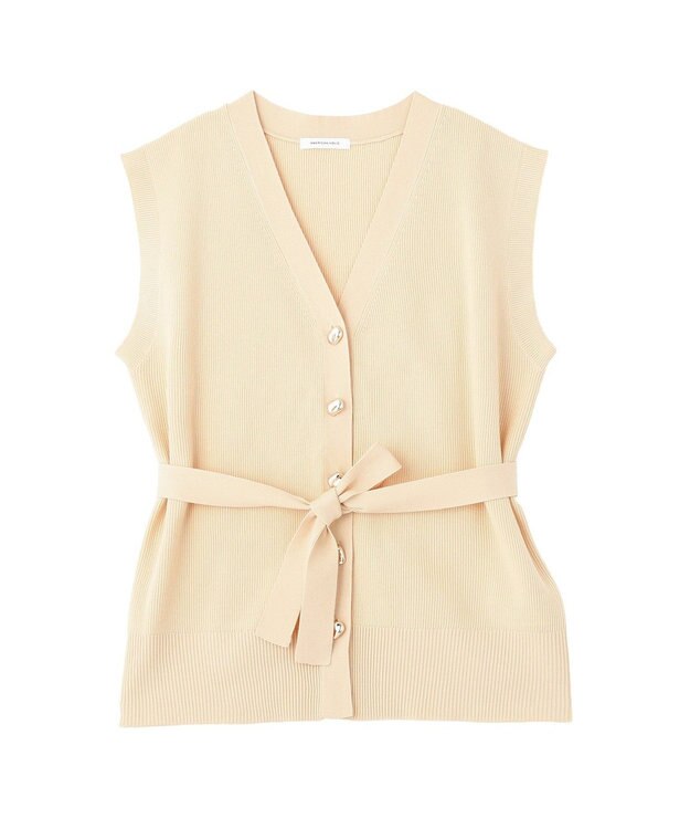 AMERICAN HOLIC 金ボタンニットジレ Ivory