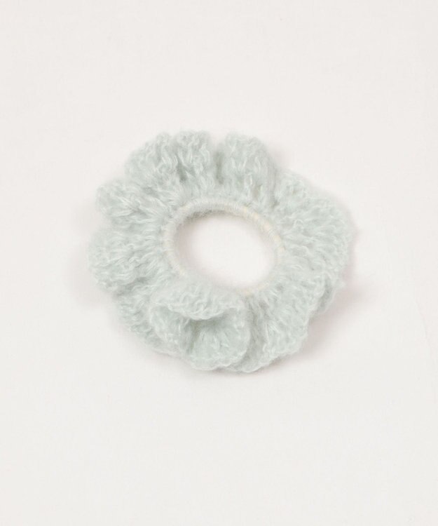 WEGO Lヘムフリルニットシュシュ サックス