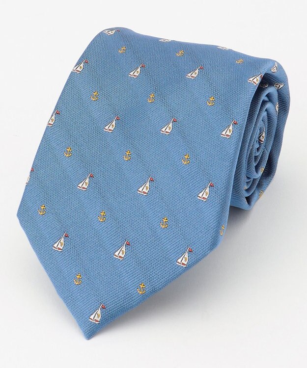 J.PRESS MEN 【STEPHEN WALTERS】マリンモチーフネクタイ サックスブルー系8